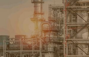 Oil and gas industry in brown light