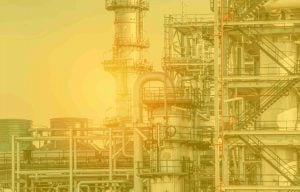 Oil and gas industry in yellow light