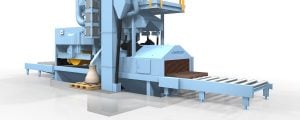 light blue wheelabrator equipment