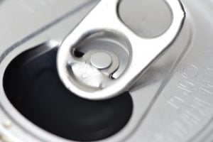 close up of an aluminium can