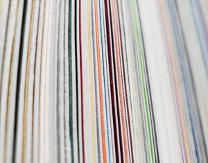 colorful sample of matboard