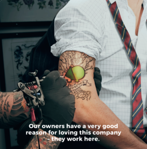 male arm with a cellmark tree tattoo