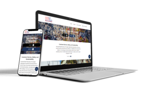 phone and laptop showing a website