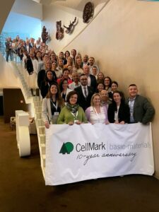 group of people standing in stairs