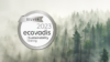 ecovadis silver medal 2023 with forest and mist in the background